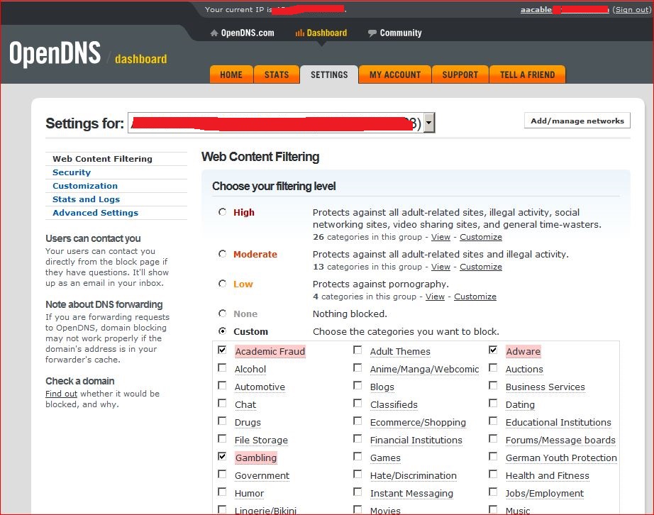 Howto Block Adult Websites Using Opendns For Free  With -7063
